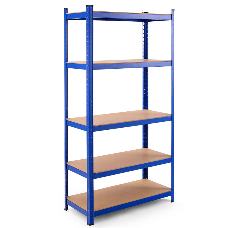 72" Heavy Duty Shelving Unit 5-Tier Adjustable Garage Storage Shelves 2925LBS Open Display Rack For Home Office Dormitory