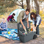 75 Qt Portable Rolling Cooler Roto Molded Ice Chest Insulated 5-7 Days with All-Terrain Wheels & Handle for Camping Fishing Travel