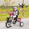 7 in 1 Folding Baby Tricycle Toddler Bike Stroller with Adjustable Canopy, Removable Push Handle, Rotatable Seat