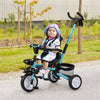 7 in 1 Folding Baby Tricycle Toddler Bike Stroller with Adjustable Canopy, Removable Push Handle, Rotatable Seat