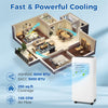 8000BTU Portable Air Conditioner 3-in-1 Quiet AC Unit with Fan, Dehumidifier, Smart Sleep Mode, Remote Control, Window Installation Kit