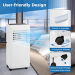 8000BTU Portable Air Conditioner 3-in-1 Quiet AC Unit with Fan, Dehumidifier, Smart Sleep Mode, Remote Control, Window Installation Kit