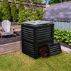 80 Gallon Outdoor Compost Bin Garden Fertilizer Barrel Grass Food Trash Composter Barrel with Top Flip Latch-on Lid & Bottom Exit Door