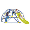 8FT Climbing Dome with Slide, 2-in-1 Geometric Dome Climber Indoor Outdoor Jungle Gym Monkey Bar Climbing Toys for Kids & Toddlers