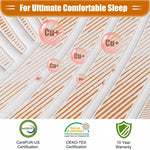 8" Twin XL Adjustable Bed Mattress Gel Infused Memory Foam Mattress with Jacquard Cover, 3D CNC Cutting & Bamboo Charcoal Memory Foam