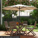 9FT Patio Umbrella Auto Tilt Market Umbrella with Crank & 8 Sturdy Steel Ribs, Outdoor Table Umbrella for Garden Yard Beach Deck