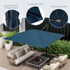 9.5FT Square 2-Tier Cantilever Umbrella Heavy Duty Offset Hanging Patio Umbrella with 360° Rotation & Cross Base