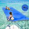 9' x 6' Floating Water Pad 3 Layer Tear-Resistant XPE Floating Foam Mat with Rolling Pillow for Lake Pool Beach Water Recreation