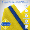 9' x 6' Floating Water Pad 3 Layer Tear-Resistant XPE Floating Foam Mat with Rolling Pillow for Lake Pool Beach Water Recreation