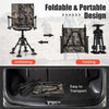 360° Swivel Hunting Blind Chair Height Adjustable Folding Hunting Chair with 4 Adjustable Legs & Armrests