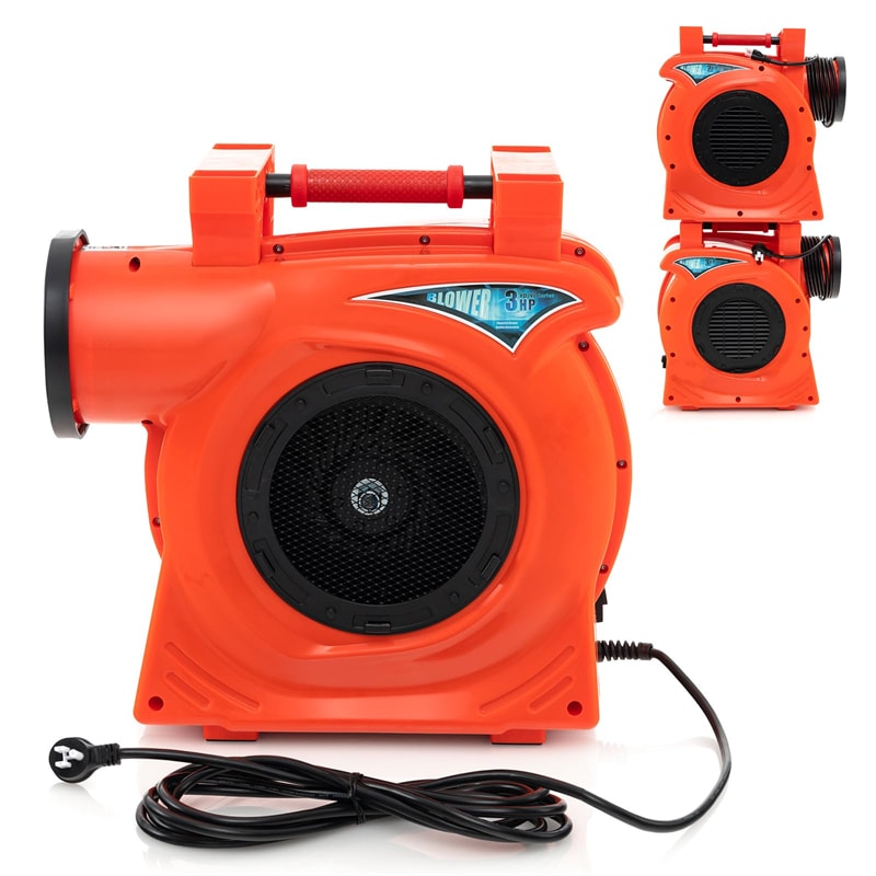 Commercial Air Blower 3HP/2200W Bounce House Blower with Handle, Air Blower Pump Fan for Inflatables Water Slide Bouncy Castle & Holiday Decorations