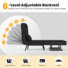 Convertible Chair Bed 4-in-1 Sleeper Chair Folding Sofa Bed Leisure Recliner Chaise Lounge with 6-Position Adjustable Backrest & Pillow