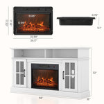 58" Electric Fireplace TV Stand for TVs up to 65", Modern Media Console with 23" Fireplace Insert & Remote Control