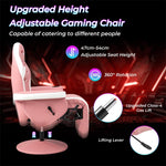 Gaming Recliner Massage Gaming Chair Height Adjustable with Retractable Footrest Cup Holder, Ergonomic Single Sofa Recliner Home Theater Seating