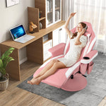 Gaming Recliner Massage Gaming Chair Height Adjustable with Retractable Footrest Cup Holder, Ergonomic Single Sofa Recliner Home Theater Seating