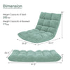 Floor Chair Folding Lazy Sofa Chair Floor Gaming Chair 14-Position Adjustable Sleeper Bed with Back Support