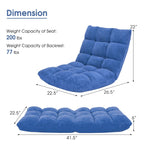 Floor Chair Folding Lazy Sofa Chair Floor Gaming Chair 14-Position Adjustable Sleeper Bed with Back Support