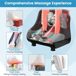 Foot and Calf Massager with Heat, Electric Foot Massager Machine Shiatsu Deep Kneading Rolling Vibration for Leg Relaxation