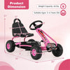 Kids Pedal Go Kart 4 Wheel Pedal Powered Ride On Car Toy with Adjustable Seat & Steering Wheels