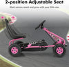 Kids Pedal Go Kart 4 Wheel Pedal Powered Ride On Car Toy with Adjustable Seat & Steering Wheels