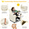 Kids Recliner Ergonomic PU Leather Sofa Chair with Cup Holder, Headrest & Footrest, Children Armrest Couch for Toddler Bedroom Furniture