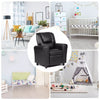 Kids Recliner Ergonomic PU Leather Sofa Chair with Cup Holder, Headrest & Footrest, Children Armrest Couch for Toddler Bedroom Furniture