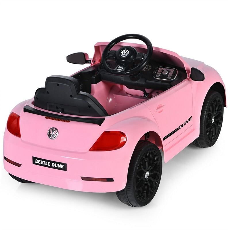 Kids Ride On Car 12V Licensed Volkswagen Beetle Battery Powered Electric Vehicle with Remote Control