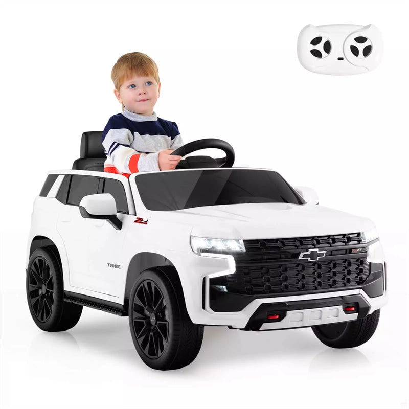 Kids Ride On Truck Car 12V Licensed Chevrolet Tahoe Electric Vehicle with Remote Control, Light & Music, Battery Powered Ride On Car Toy