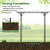 Metal Garden Arbor 81" Garden Arch Trellis Archway Patio Backyard Outdoor Wedding Arch for Climbing Plants Rose