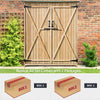 64" Solid Wood Outdoor Storage Shed Garden Tool Storage Cabinet Garden Hutch with 2 Lockable Doors & Tilted Asphalt Roof