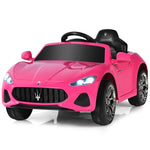 Kids Ride On Car Licensed Maserati 12V Battery Powered Electric Car with Remote Control & Lights, Pink Ride On Toys for Boys Girls Gift