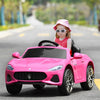 Kids Ride On Car Licensed Maserati 12V Battery Powered Electric Car with Remote Control & Lights, Pink Ride On Toys for Boys Girls Gift