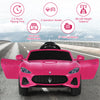 Kids Ride On Car Licensed Maserati 12V Battery Powered Electric Car with Remote Control & Lights, Pink Ride On Toys for Boys Girls Gift