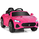 Kids Ride On Car Licensed Maserati 12V Battery Powered Electric Car with Remote Control & Lights, Pink Ride On Toys for Boys Girls Gift