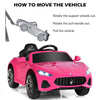 Kids Ride On Car Licensed Maserati 12V Battery Powered Electric Car with Remote Control & Lights, Pink Ride On Toys for Boys Girls Gift