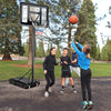 Outdoor Portable Basketball Hoop Height Adjustable Basketball Goal System with 44" Shatterproof Backboard & Wheels