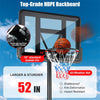 Outdoor Portable Basketball Hoop Height Adjustable Basketball Goal System with 44" Shatterproof Backboard & Wheels