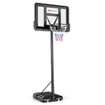 Outdoor Portable Basketball Hoop Height Adjustable Basketball Goal System with 44" Shatterproof Backboard & Wheels