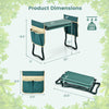 Garden Kneeler and Seat Folding Garden Kneeler Bench Heavy-Duty Gardening Stool with 8" EVA Soft Foam Pad & 2 Tool Pouches