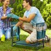 Garden Kneeler and Seat Folding Garden Kneeler Bench Heavy-Duty Gardening Stool with 8" EVA Soft Foam Pad & 2 Tool Pouches