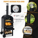 Outdoor Pizza Oven Portable Wood Fired Pizza Oven with Pizza Stone & Waterproof Cover