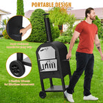 Outdoor Pizza Oven Portable Wood Fired Pizza Oven with Pizza Stone & Waterproof Cover