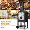 Outdoor Pizza Oven Portable Wood Fired Pizza Oven with Pizza Stone & Waterproof Cover