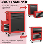 6-Drawer Rolling Tool Chest High Capacity Tool Box Organizer with Wheels, Lock System & Removable Top, Workshop Garage Tool Storage Cabinet