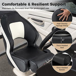 2 Pack Sports Boat Seat Captain Bucket Seat with Flip-up Bolster, Waterproof PVC Leather Upholstery, Curve Armrest, High Back Fishing Boat Chair