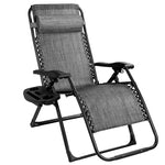 Bestoutdor Zero Gravity Chair Folding Reclining Patio Chair Lawn Chair with Cup Holder & Detachable Headrest