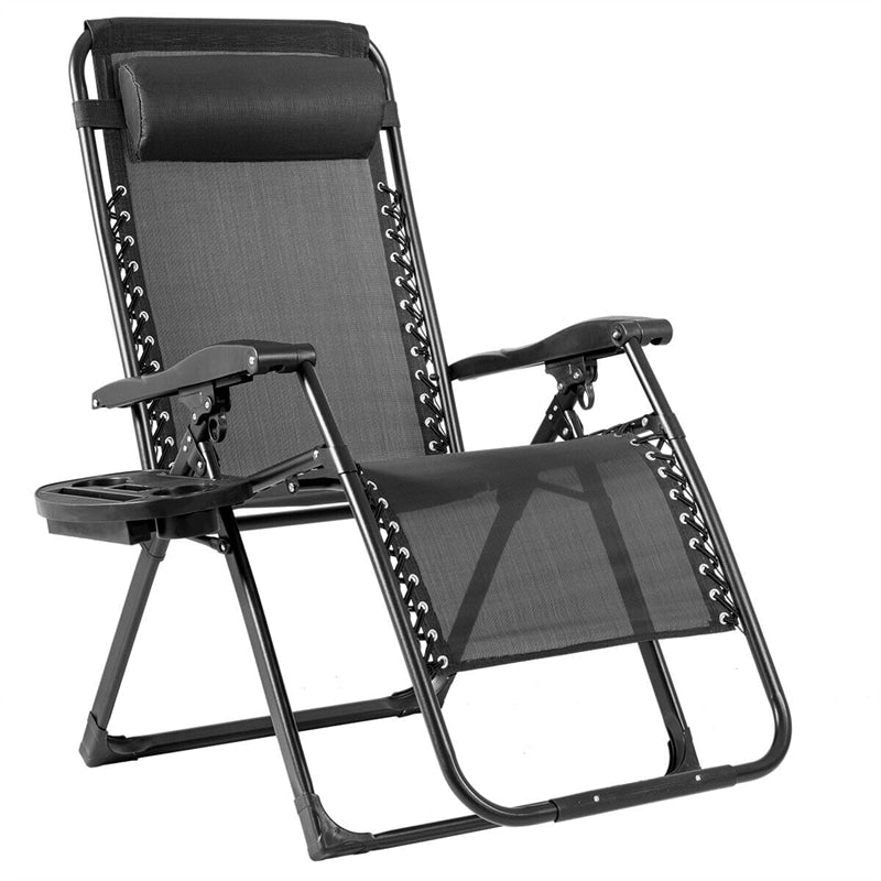 Bestoutdor Zero Gravity Chair Folding Reclining Patio Chair Lawn Chair with Cup Holder & Detachable Headrest