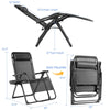 Bestoutdor Zero Gravity Chair Folding Reclining Patio Chair Lawn Chair with Cup Holder & Detachable Headrest