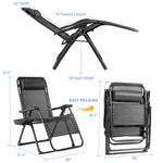 Bestoutdor Zero Gravity Chair Folding Reclining Patio Chair Lawn Chair with Cup Holder & Detachable Headrest