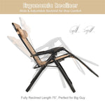 Bestoutdor Zero Gravity Chair Folding Reclining Patio Chair Lawn Chair with Cup Holder & Detachable Headrest